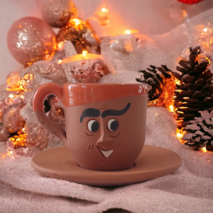 El boyaması emoji kahve fincan seti